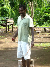 Esso Kapum, your host at Tanna Adventures, traveller accommodation and tour operator.