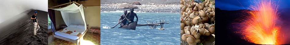 A selection of images which show some of the great sights, attractions, and activities which guests can do on a Tanna Adventures Blue Cave "See and Do" TRIP on Tanna Island