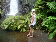 kendall at Essos waterfall